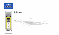 OLFA KB4-S/5 專業美工刀/雕刻刀刀片(AK-4 專用) 5片裝