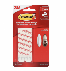 3M Command™ 17023P 無痕™膠貼補充裝 - 大型(6片裝)