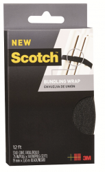 3M Scotch® 3740 魔術捆綁帶(黑色卷裝)