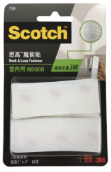 3M Scotch® 759 魔術貼(室內用) - 白色3對